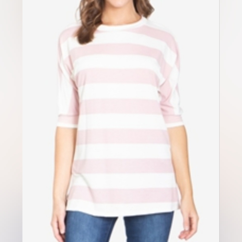 Rose Ivory Stripes Blouse